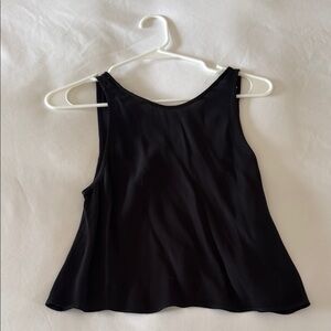Wilfred Black Sleeveless Crop Tank Top